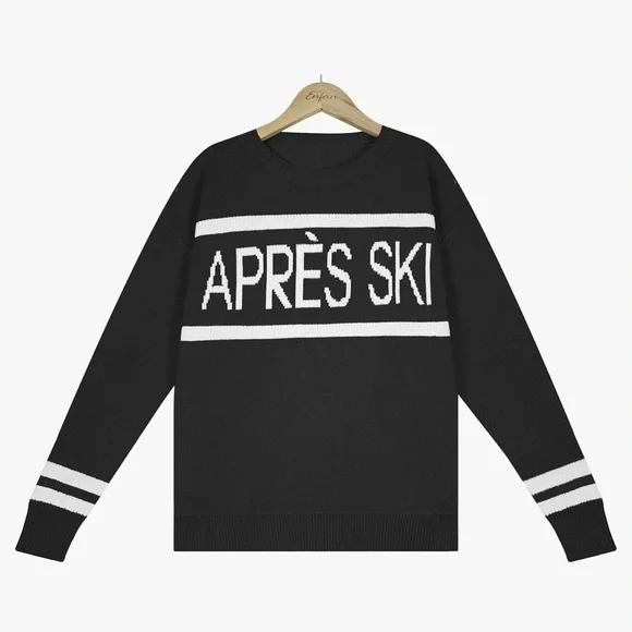 Black Après Ski Sweater - Picture 1 of 4